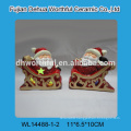 2016 christmas gifts,handmade ceramic christmas home decor with santa figurine